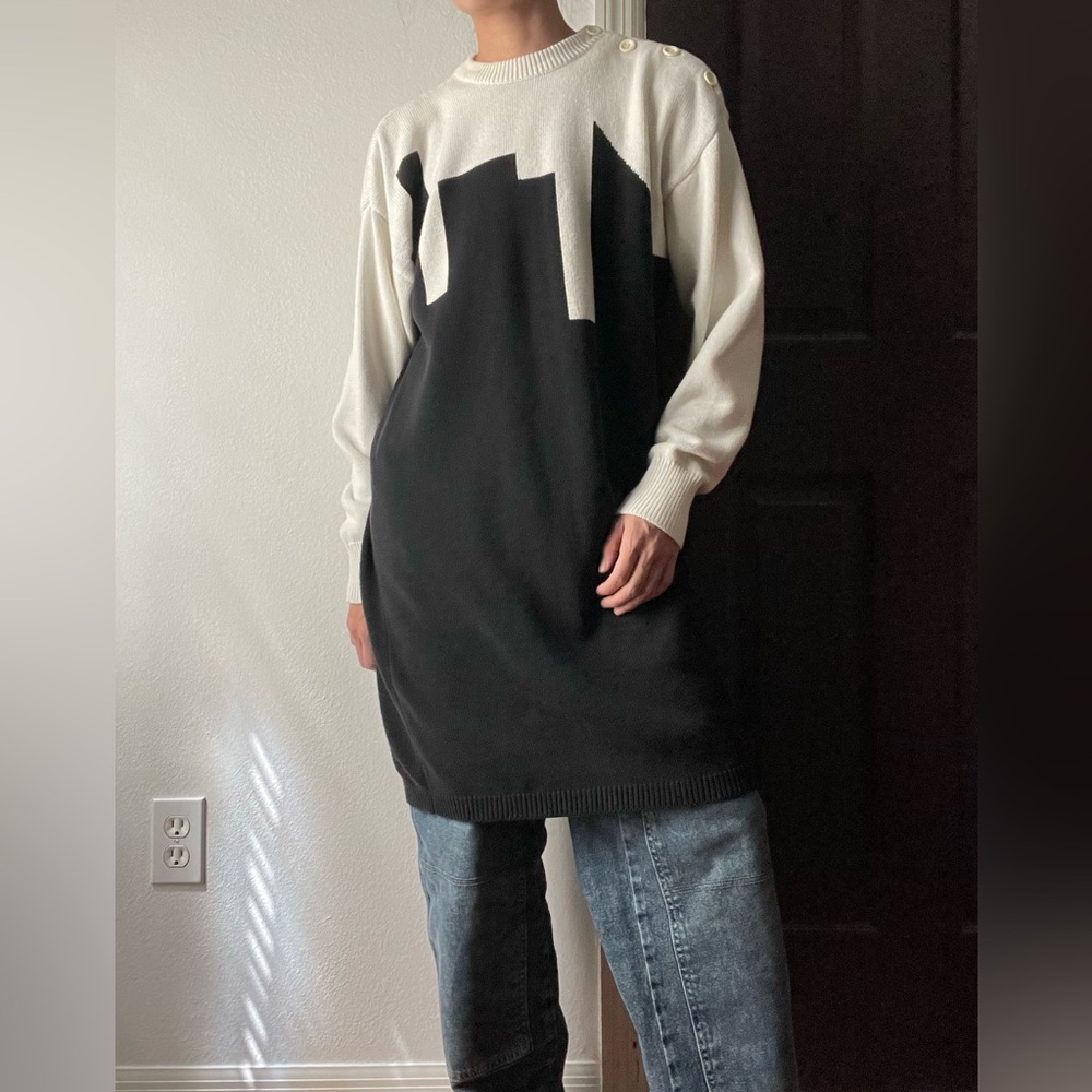 💚clearance 💚 90’s vtg Liz Claiborne geometric sweater dress